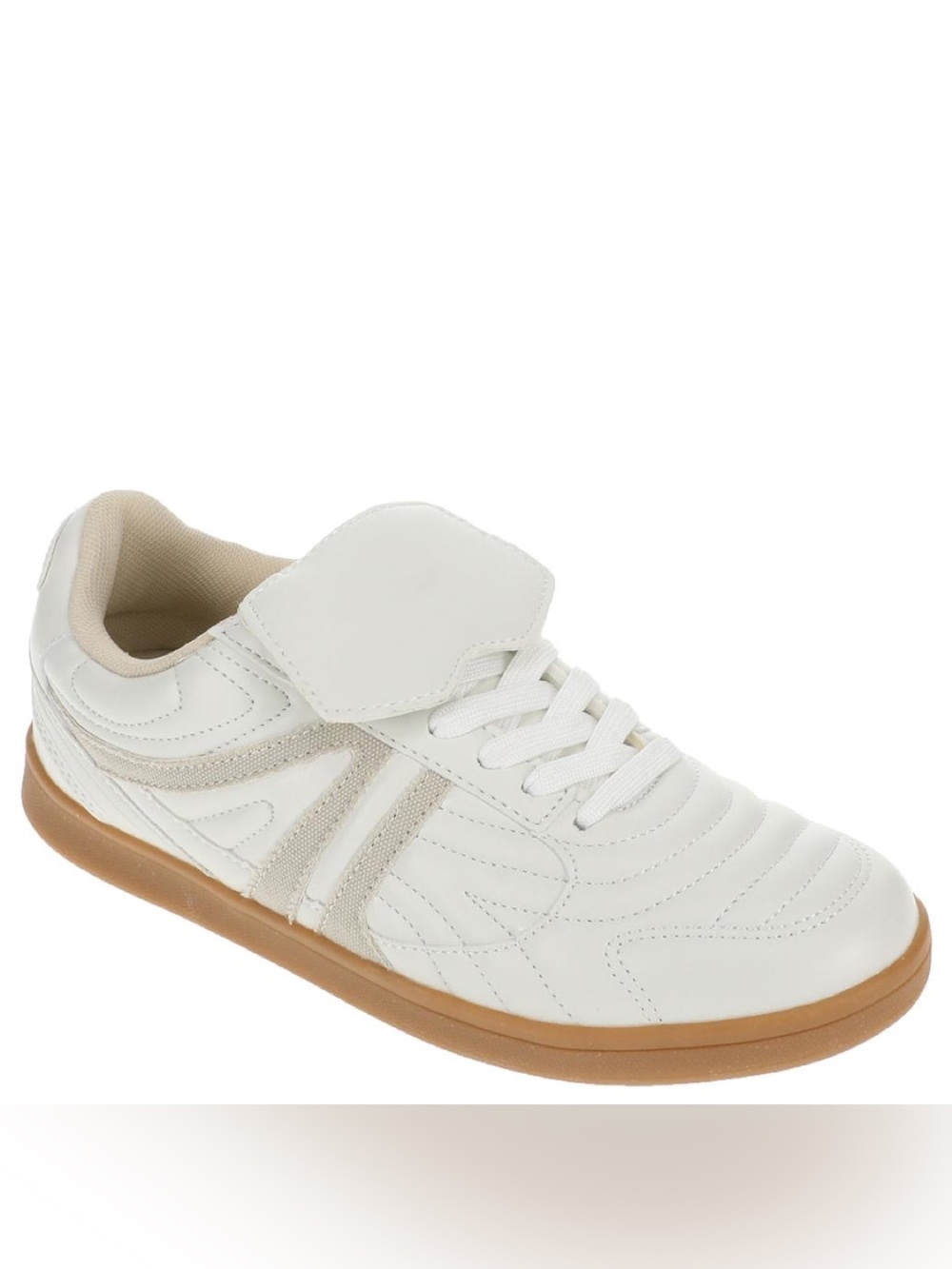 Steve Madden Madrid White Sneakers with Gum Sole
